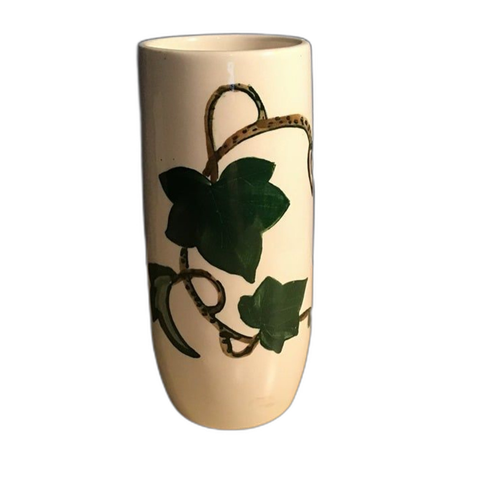 Vintage Metlox Poppytrail California Ivy Hand Painted Ceramic 6.5" Tumbler Vase